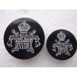 XVIII Hussars Black Composite Hunt Buttons