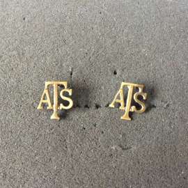WWII A.T.S Brass Shoulder Titles