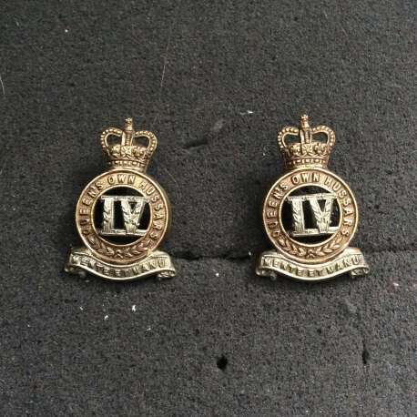 4th Queens Own Hussars Collar Badge