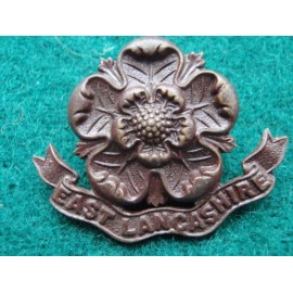 WW1/2 Officers Bronze EAST LANCASHIRE REGT Collar Badge